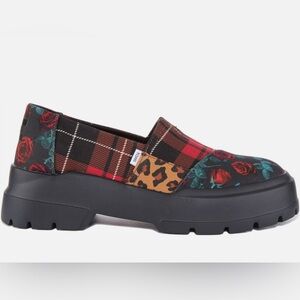 Toms Comlow Sneak Womens Slip On Chunky Sole Loafers In Red Size US 8.5